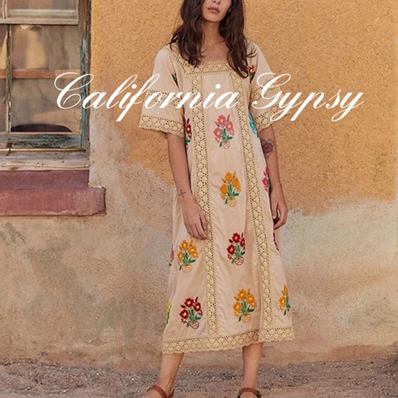 UNBRANDED Dresses & Skirts - LAST ONE Embroidered Floral Midi Dress
